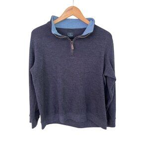 Men's TailorByrd navy quarter zip pullover size L Large